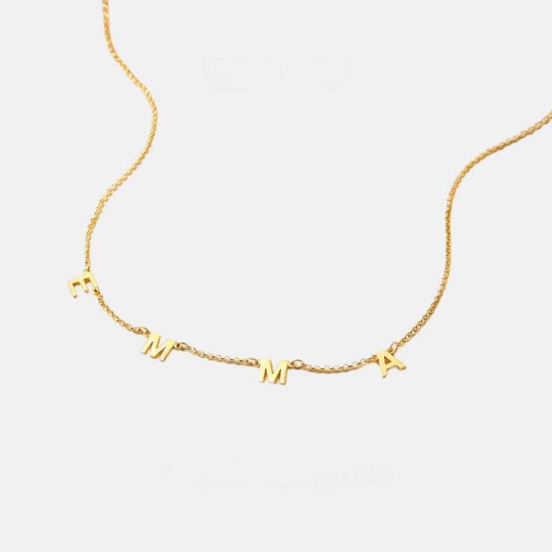 Sterling Silver 18K Gold Plated 26 Letter Custom Necklace Minimalist Versatile Personalized Name Choker