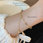 Collier en cristal naturel couronne vintage