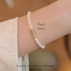 Unakite & Pearl Stackable Bracelet - Gentle Restorative Vibes