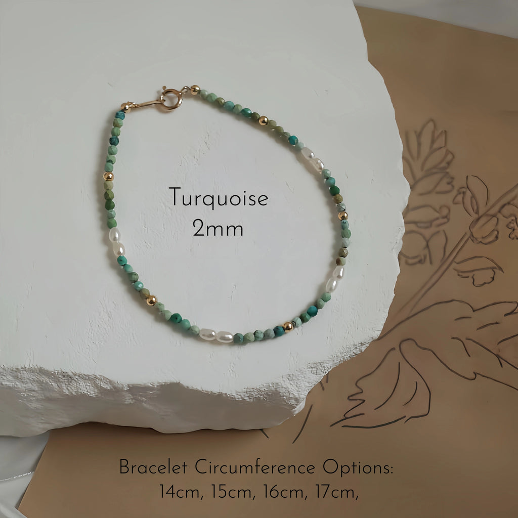 Natural Gemstone Stackable Bracelet - Keep Natural Texture & Absorb Earth Energy