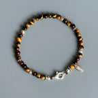 Natural Stone Round Bead Stackable Bracelet - Focus Goals & Seize Opportunities