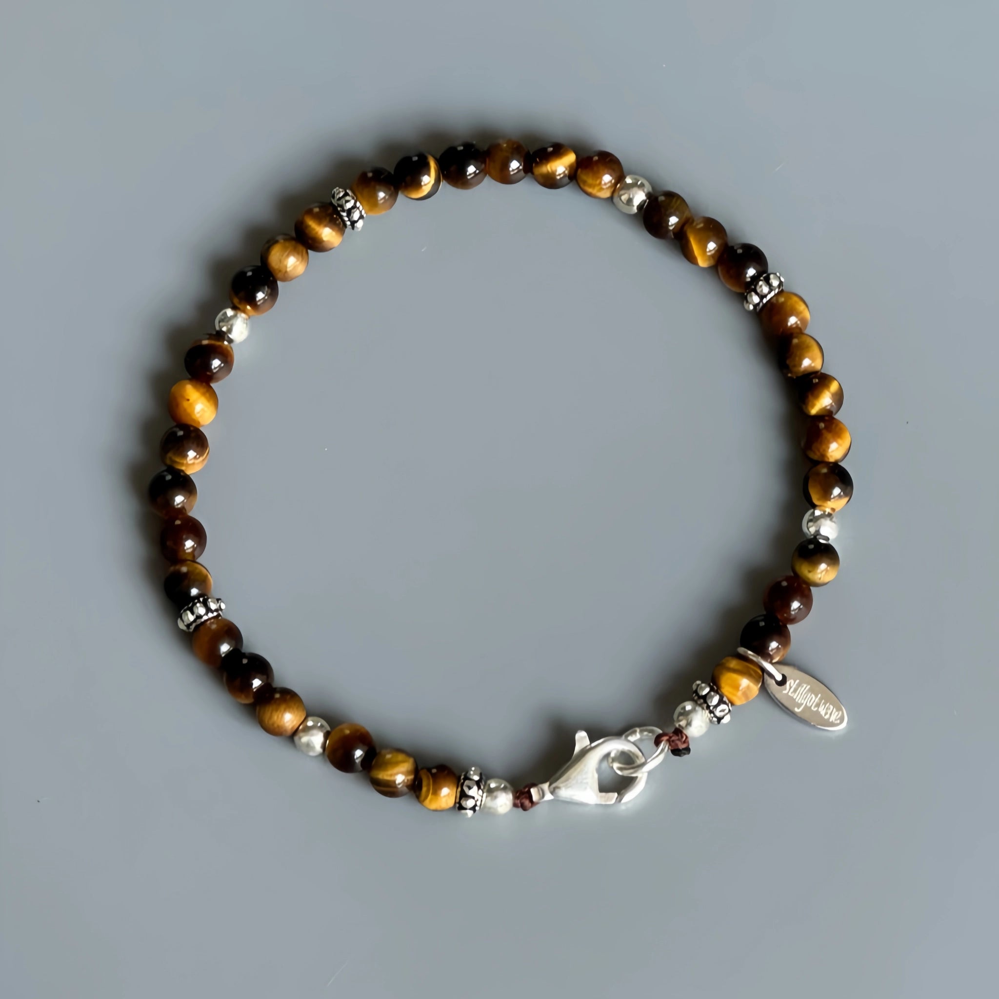 Natural Stone Round Bead Stackable Bracelet - Focus Goals & Seize Opportunities