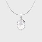 Ras de cou ovale en quartz clair argenté · Améliore la concentration