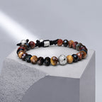 Evil Eye Multi-Color Tiger Eye Bracelet — Guardian for Boyfriend