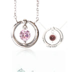 60th Birthday Necklace - Six Rings for Six Decades Sterling Silver Birthstone Gift