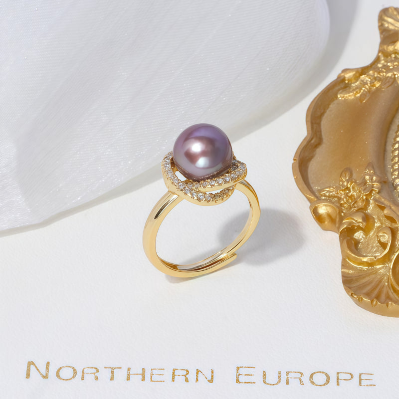 Purple Freshwater Pearl Jewelry Set - Nobility & Gentleness