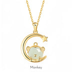 Hetian Jade Chinese Zodiac Necklace - Peace and Blessings All the Time