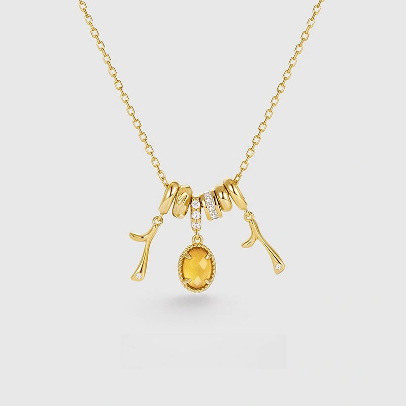 irthstone Necklace for Women | Dainty Gemstone Pendant | 925 Sterling Silver Birthday Gift