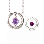 60th Birthday Necklace - Six Rings for Six Decades Sterling Silver Birthstone Gift