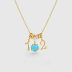irthstone Necklace for Women | Dainty Gemstone Pendant | 925 Sterling Silver Birthday Gift