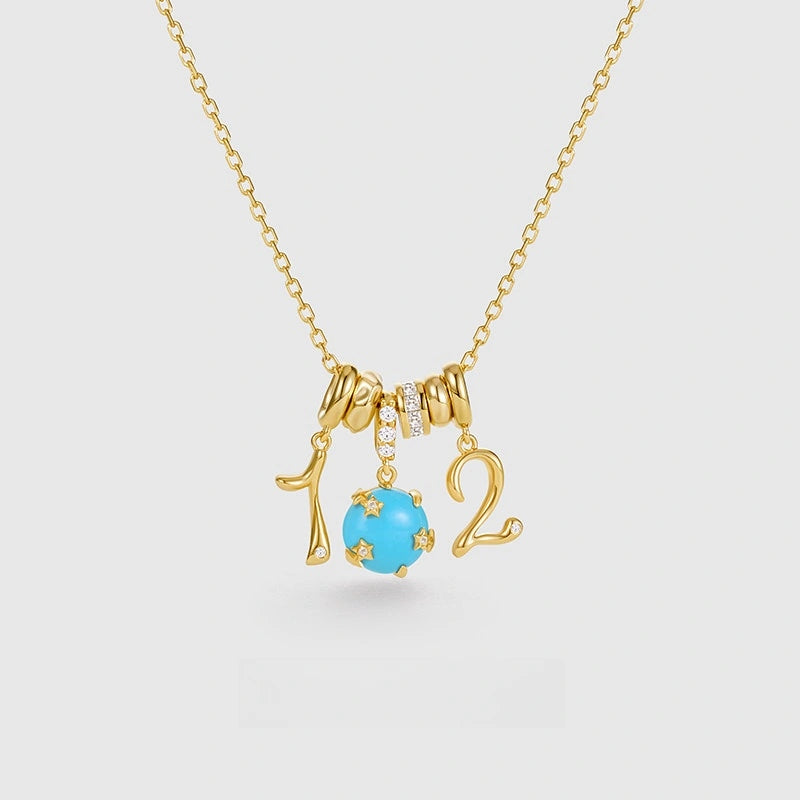 irthstone Necklace for Women | Dainty Gemstone Pendant | 925 Sterling Silver Birthday Gift