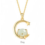 Hetian Jade Chinese Zodiac Necklace - Peace and Blessings All the Time