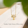 Womens Tiny Mushroom Necklace - Serenity & Protection
