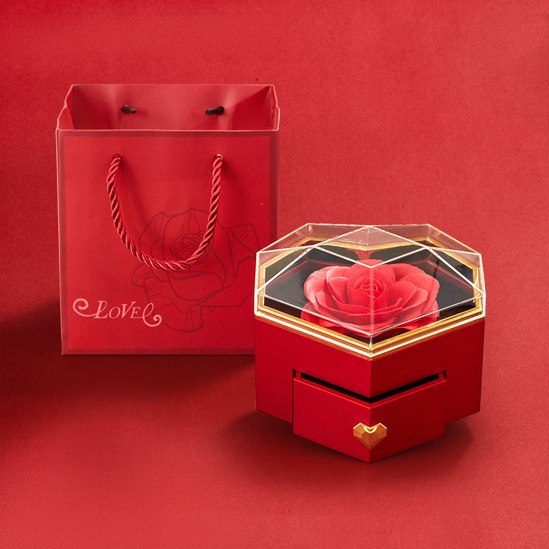 Romantic Heart Gift Box with Flower