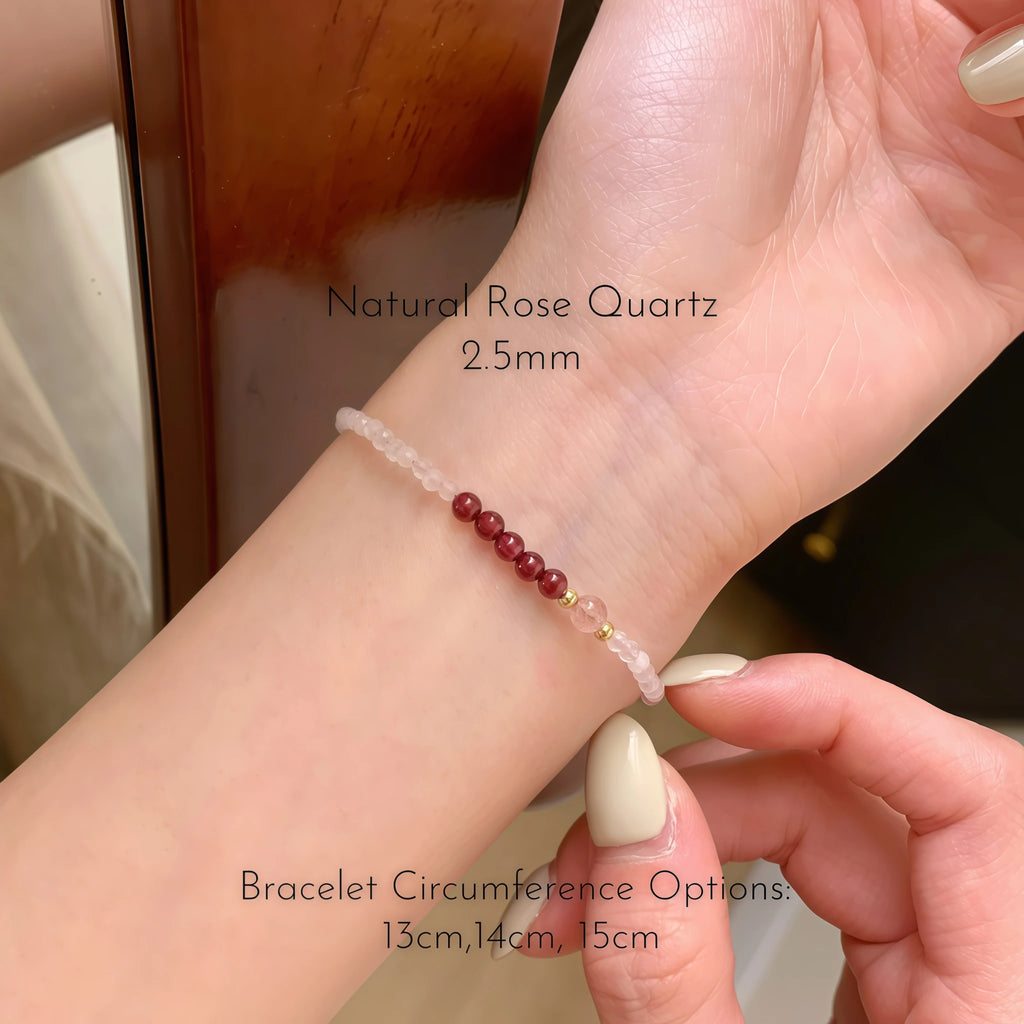 Dainty Natural Crystal Stack Bracelets - Self-Love And Magnetism