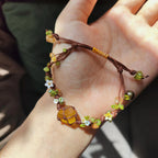 Natural Yellow Fluorite Hand Braided Bracelet - Confidence & Manifestation Energy