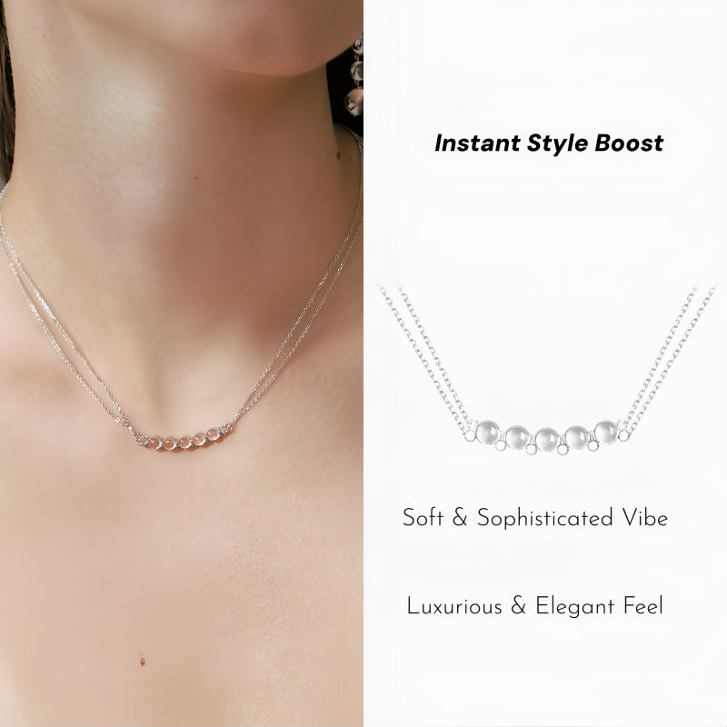 Natural Clear Quartz Bar Necklace · Purify & Attract Positive Vibes