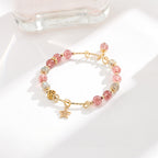 Shining Star Strawberry Quartz Bracelet - Meet love, little starry thrill