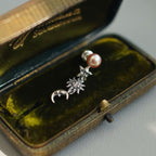 Sun-Moon-Star Pearl Earrings - Awaken Inner Intuition and Sharpness
