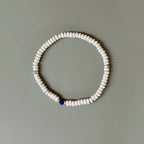 Natural Stone Abacus Bead Stackable Bracelet - guards inner peace