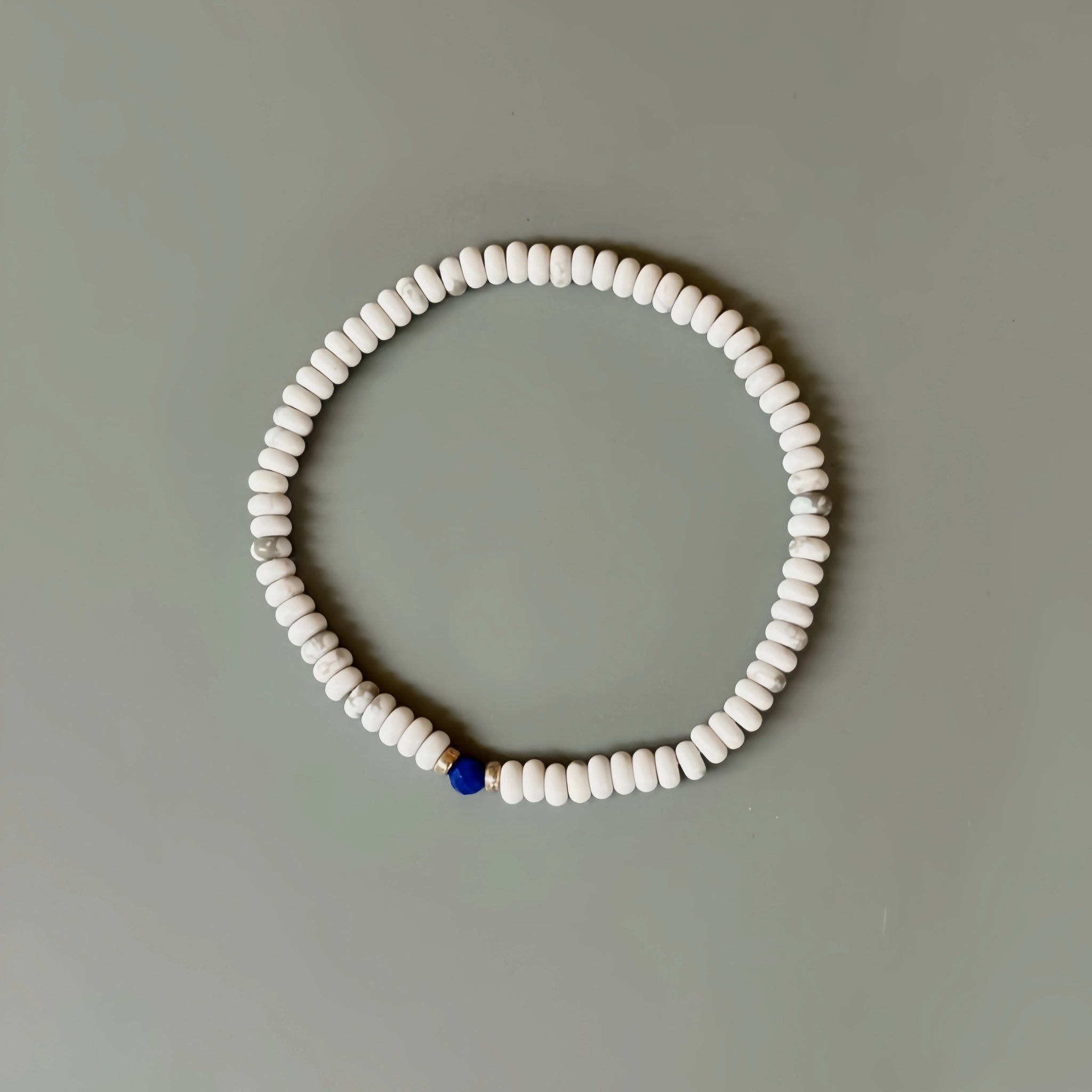 Natural Stone Abacus Bead Stackable Bracelet - guards inner peace