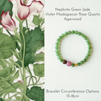Nephrite Green Jade Gourd Cat's Eye Bracelet - Protection and Healing