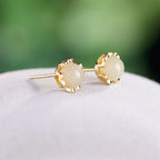 Boucles d'oreilles en jade Hetian naturel Thalyn