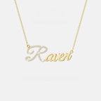Personalized Initial Pave Diamond Name Necklace | Minimalist High-End Letter Jewelry