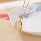 Minimalist Natural Hetian Jade Pendant Necklace - Peace & Perfection