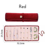 Portable Velvet Roll Jewelry Organizer