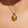 Natural Tiger Eye S925 Heavy Gold Plating Necklace - Star Design • Versatile for Spring & Summer