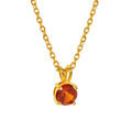 Colorful Birthstone Pendant Necklace | Dainty CZ Clavicle Chain | Perfect Birthday Gift for Women