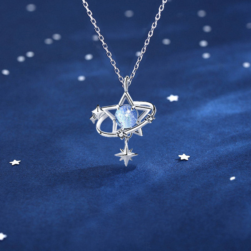 Day & Night Moon Star Necklace —echo each other / resonate with each other