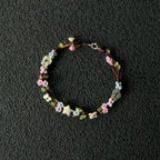 Silver Butterfly & Star Natural Peridot Hand Braided Bracelet - Growth & Abundance Energy