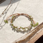 Natural Peridot Macrame Handwoven Bracelet - Positive Opportunities and Inner Peace
