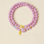 Natural Kunzite Ancient Gilding Bracelet - Self-love and Harmonious Connections
