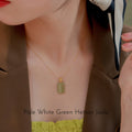 Gentle Natural Hetian Jade Plain Tablet Necklace - Peace & Serenity