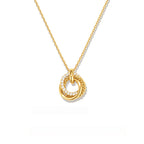 Linked Circles Silver Necklace | Birthday Jewelry for Mom/Grandma