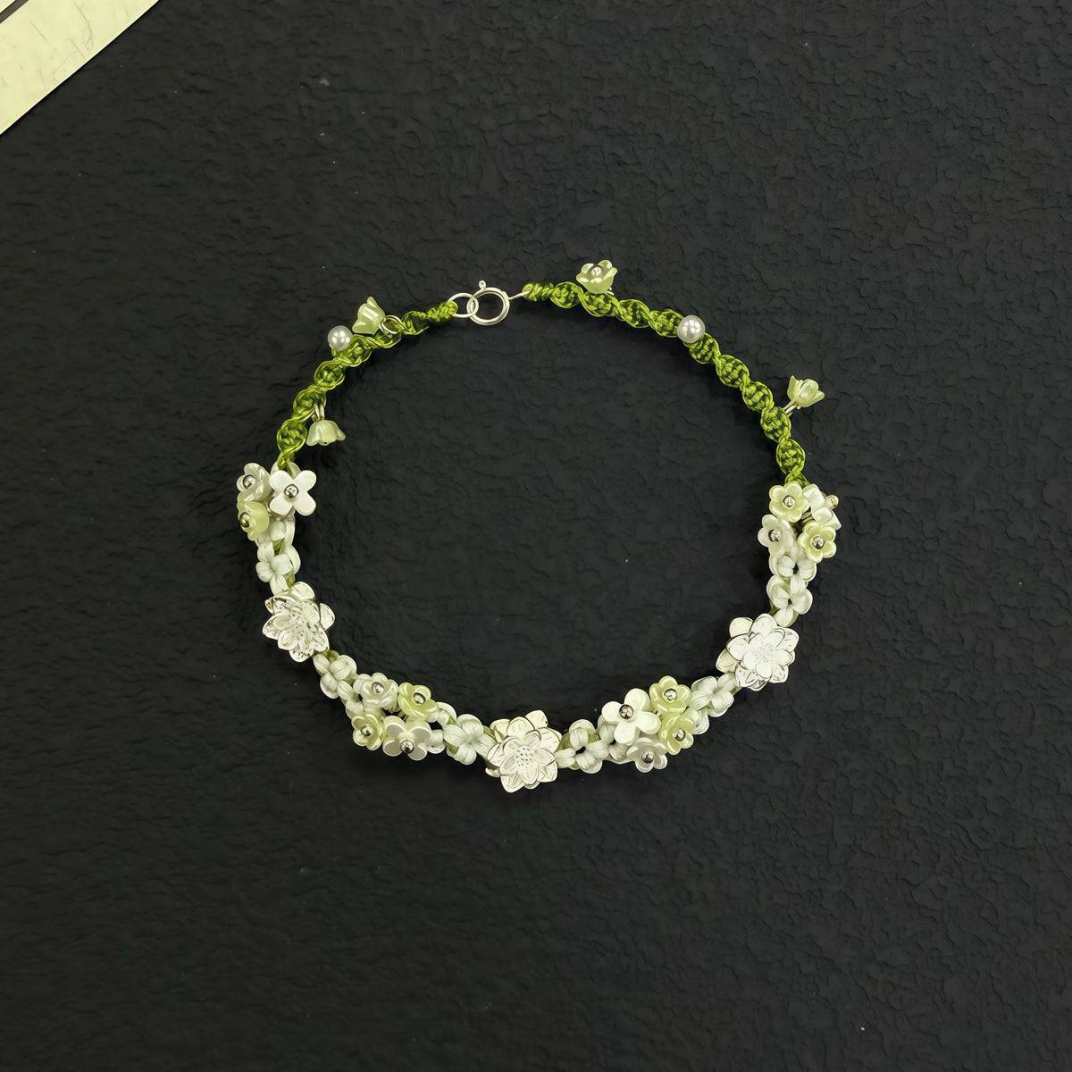 Gentle Forest Handmade Flower Bracelet - Purity & Peace