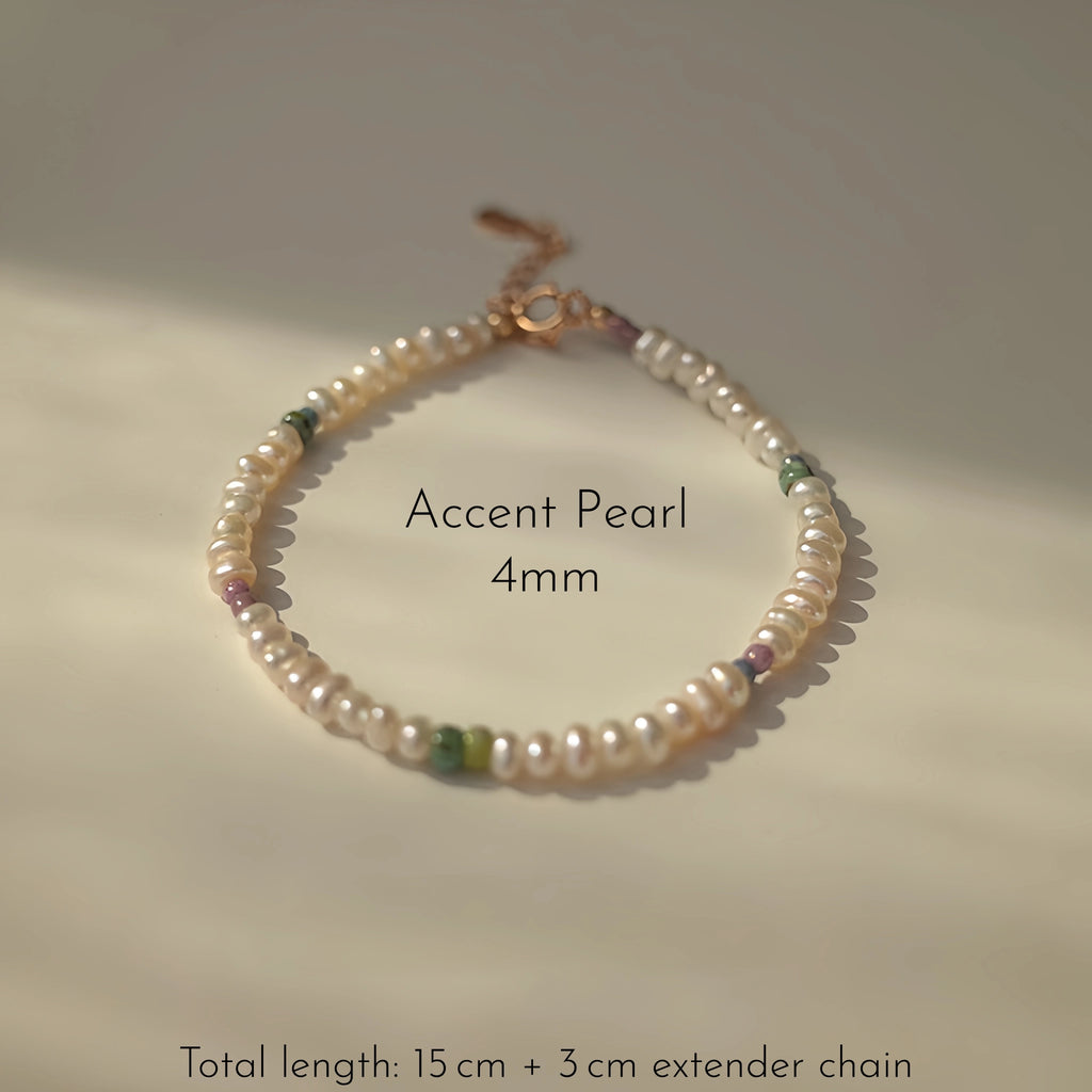 Turquoise, Pearl & Shell Stackable Bracelet - Embrace Natural Serenity