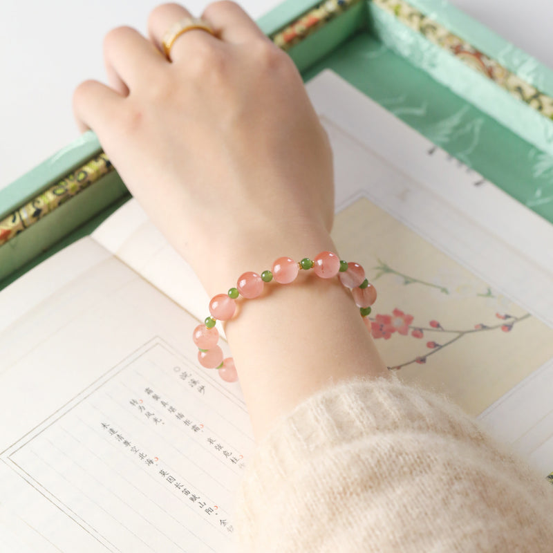 Southern Red Jasper & Hetian Jade Bracelet — Calm Energy for Busy Days