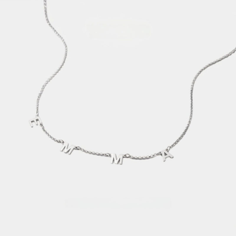 Sterling Silver 18K Gold Plated 26 Letter Custom Necklace Minimalist Versatile Personalized Name Choker