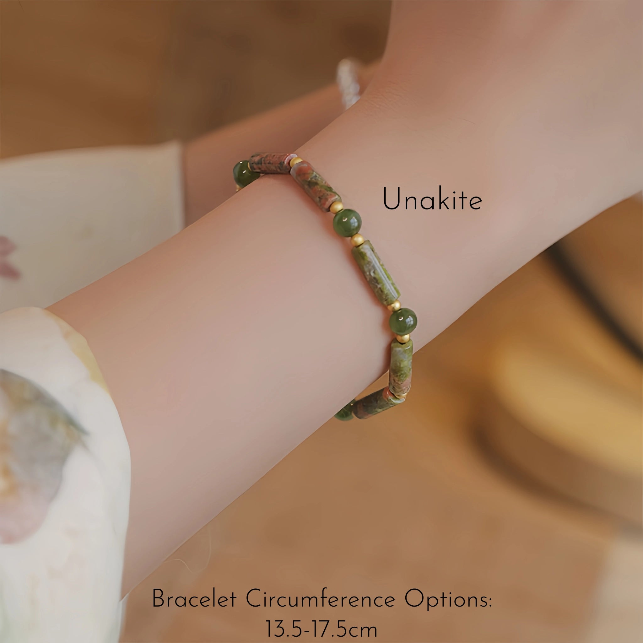 Unakite & Pearl Stackable Bracelet - Gentle Restorative Vibes
