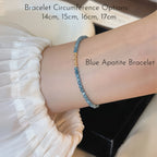 Natural Blue Apatite & Pearl Bracelet - Clear Mind & Gentle Self‑Expression