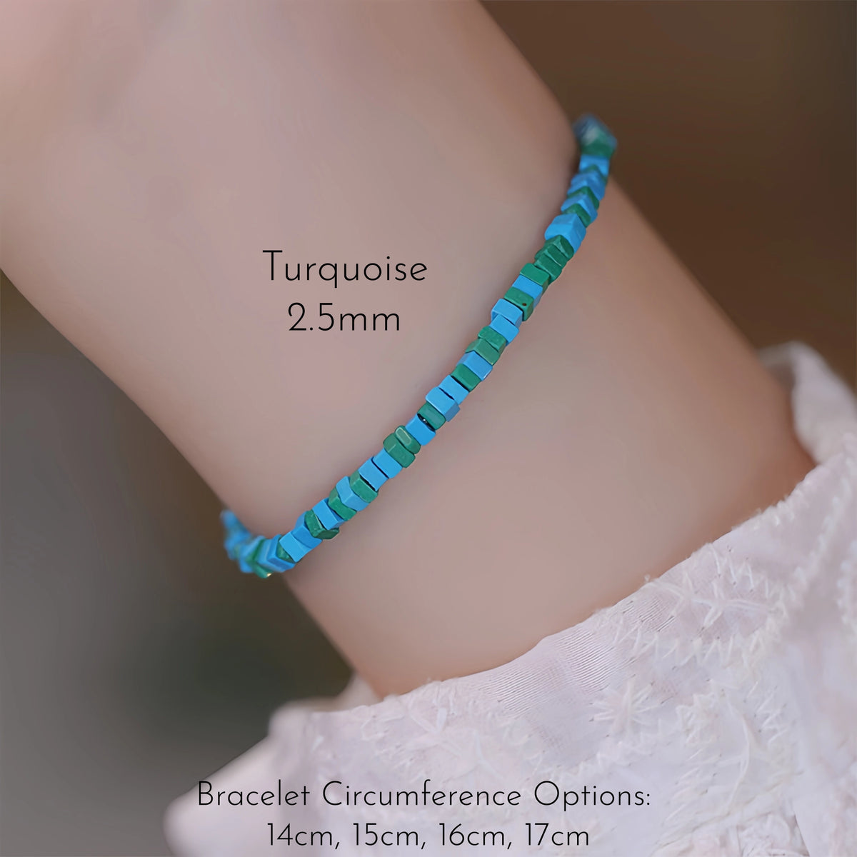 Turquoise & Pearl Stackable Bracelet - Protection & Inner Peace