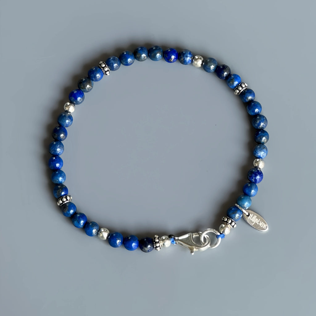 Natural Stone Round Bead Stackable Bracelet - Focus Goals & Seize Opportunities