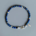 Natural Stone Round Bead Stackable Bracelet - Focus Goals & Seize Opportunities
