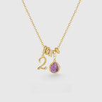 irthstone Necklace for Women | Dainty Gemstone Pendant | 925 Sterling Silver Birthday Gift
