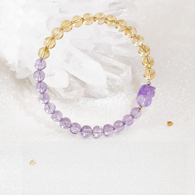 Bracelet en cristal naturel Énergie Or