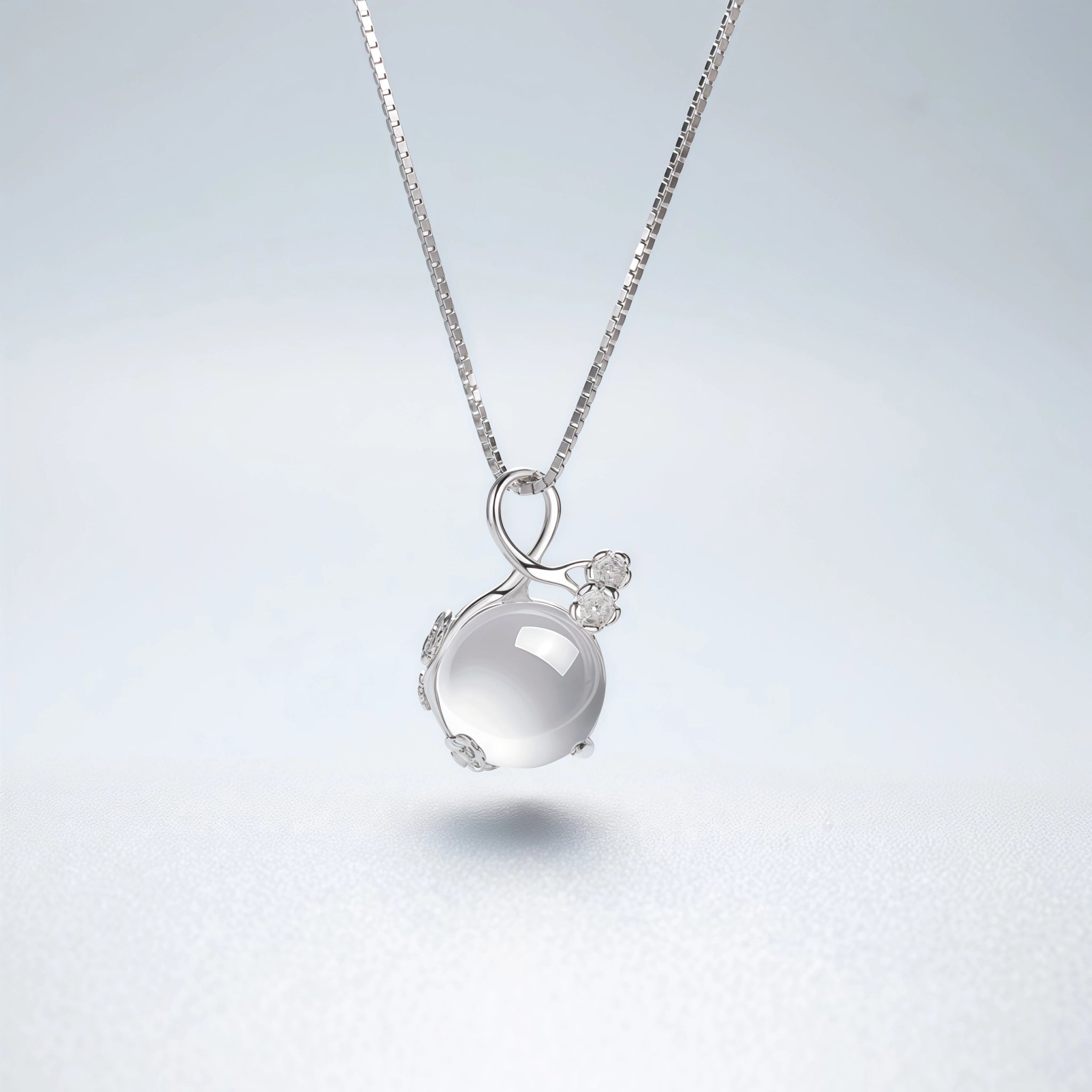 Plum‑Blossom Chalcedony Sterling Silver 3‑Piece
